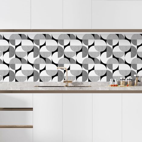 Crédence adhésive cuisine - Motif géométrique - 90x90 cm - Adhésif + Protection BRILLANTE (1/5)