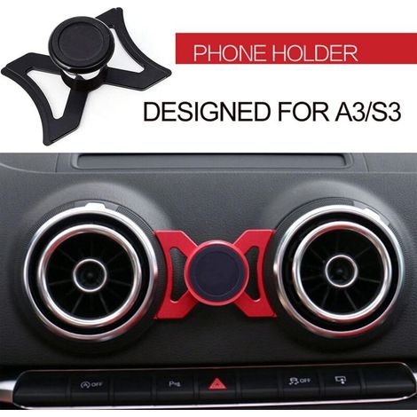 Supporto magnetico per telefono per Audi A3 S3, supporto per telefono per bocchette di ventilazione dell'auto, accessori per auto, modifica, vista regolabile a 360 gradi (1/3)