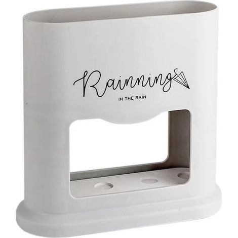 Porte-parapluies en polypropylène gris, capacité 4 parapluies, 22,6 x 9,3 cm, rangement pratique pour entrée et hall (1/5)