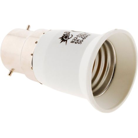 Zenitech – Adaptateur de culot d'ampoule B22 vers E27 – Tension 250V, 6A, 100W – Conforme CE pour éclairage sécurisé