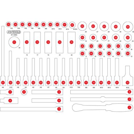 KS TOOLS Leere Schaumstoffeinlage zu 811.0064 ( 811.0064-97 ) (1/2)