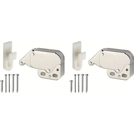 Lot de 2 loquets à ressort pour portes d'armoire (1/5)