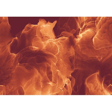 papier peint panoramique vague de feu orange chaude - Sanders & Sanders (1/5)