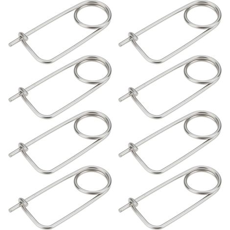 Lot de 8 Goupilles de Sûreté à Ressort en Forme de Broche 3 X 85 Mm en Acier Inoxydable 304 pour Sécuriser Trous de Verrouillage (1/5)