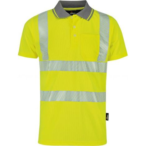 Vizwell Herren Warnschutz Poloshirt VWPS3N Coolpass Gr. XS gelb (1/2)