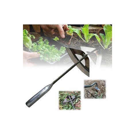 2 binettes doubles – Pioche et sarcloir pour potager – Outil d’arrachage des mauvaises herbes