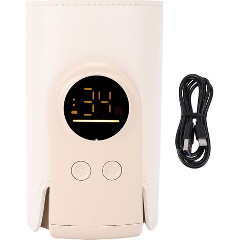 Chauffe-biberon à température constante, Rechargeable par USB, manchon isolé Portable pour voyage en plein air