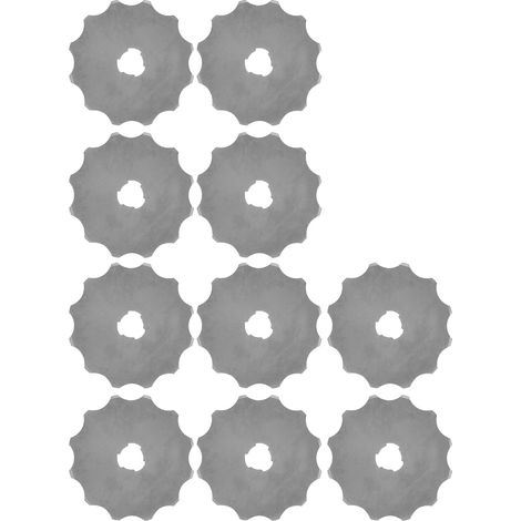 Cutter rotatif 45mm pour tissu, papier, cuir et couvertures - Lot de 10 pièces pour accessoires couture et loisirs créatifs (1/5)