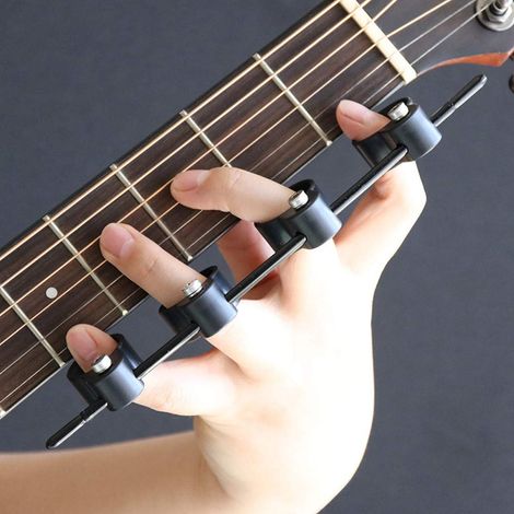 Verstellbarer Fingerextender – Fingergeschwindigkeitstrainingssystem für Gitarre, Bass und Klavier – Widerstandsbänder – Zubehör zur Stärkung der Handmuskulatur