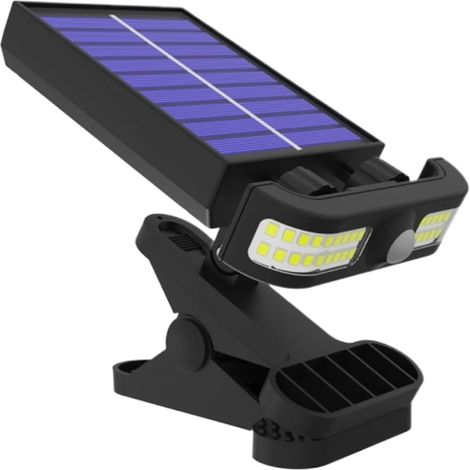 Lampes Solaires Pour Gouttières - Fixation Extérieure Étanche, Détecteur De Mouvement, Luminosité Réglable, Projecteur Décoratif Pour Clôture De Jardin  Éclairage Fiable Pour Garages, Piscines Et Por