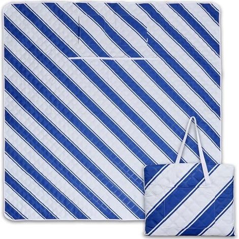 Picknickdecke wasserdicht 200x200cm isoliert & gepolstert - Stranddecke sandfrei – ideal für Camping, Strand, Festivals, Kinder und Parks - ultra leichte faltbare & waschbare – Outdoordecke XXL