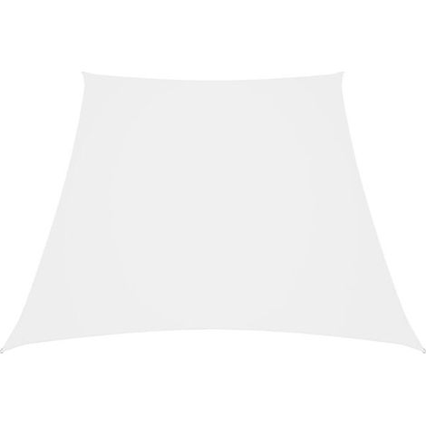 Toile de parasol, en tissu Oxford, de forme trapézoïdale, 2/4 mètre x 3 mètres, blanche (1/5)