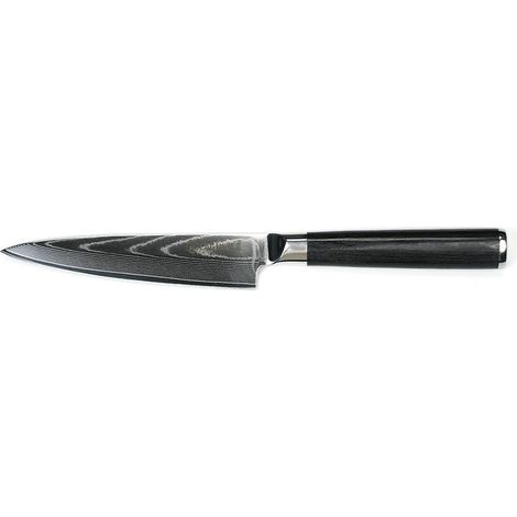 LAGUIOLE CUISSON - Couteau d'office noir damas 24cm avec étui - "Core" (1/4)