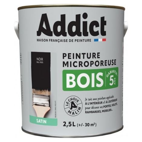 Pintura para madera 2.5 litros negro - Addict