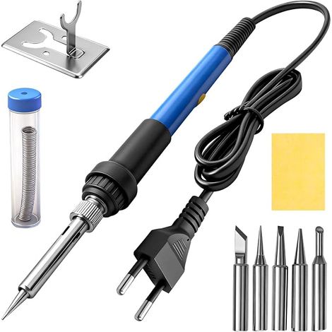Fer a Souder 60W Kit 9 Pièces avec Soudure Température Réglable 200 à 450°C (1/5)