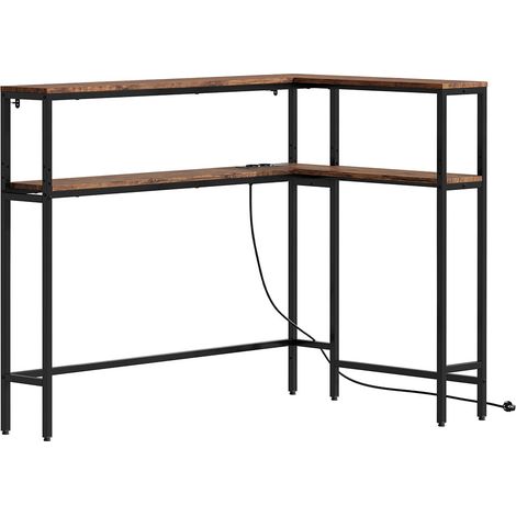SoBuy Console d'entrée 2 étagères Marron 120x80x101cm Moderne FSB105-E-N (1/5)