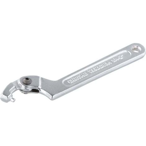 Chiave inglese regolabile a C, cromo vanadio 19-51 mm, chiave inglese, utensile manuale, testa rotonda argentata per dadi cilindro