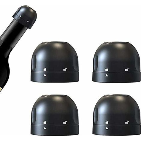 4 pièces de bouchon d'étanchéité de champagne, cadeau compagnon de diffusion en direct, mini bouchon de vin mousseux en silicone, bouchon d'étanchéité (1/4)