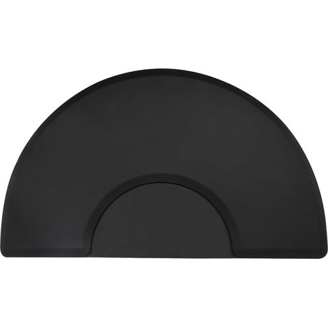 Barber Salon Anti Fatigue Floor Mat, 3ft x 5ft Semi Circle Salon Floor Mat, Barber Shop Chair Mat with 18mm Thickened, Non-Slip, Waterproof, for Barber Shop (1/5)