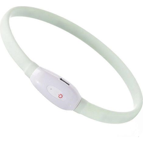 Collier LED rechargeable pour chien, sécurité nocturne, visibilité élevée, lumière pour animaux de compagnie, collier lumineux pour promenade nocturne. (1/4)
