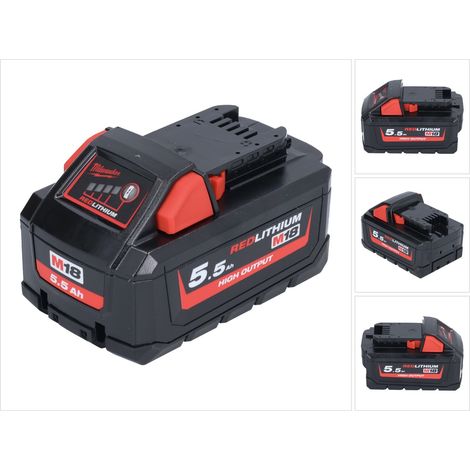 Milwaukee M18 HB5.5 Akku High Output 18V 5.5 Ah Li-Ion"-"181540309 (1/5)