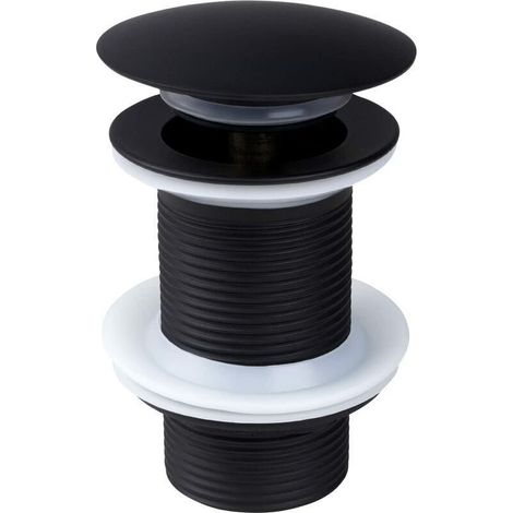 bouchon de vidange escamotable, bouchon escamotable sans trop-plein, bouchon d'évier escamotable universel, bouchon d'évier, bouchon de vidange d'évier, bouchon de vidange noir pour lavabos et vasques (1/5)