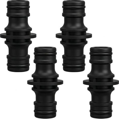 4 Pièces Raccord Tuyau d'Arrosage 1/2 Pouce, Raccord Double Tuyau d'Arrosage Double Mâle pour Rallonge, Connecteur Tuyau Arrosage et Adaptateur Universel pour Jardin et Agriculture (1/5)