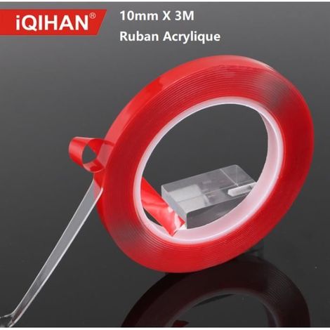 10mm x 3M Ruban Acrylique Adhésif Transparent Double face en Acrylique-Ywey (1/3)