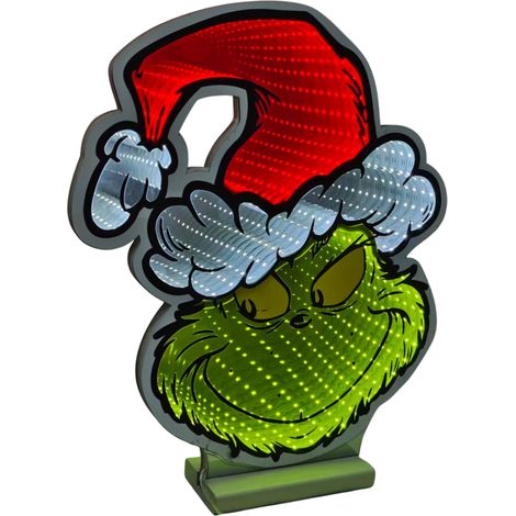 Luce Infinity Grinch con Cappello 40CM Multicolore Peraga Christmas