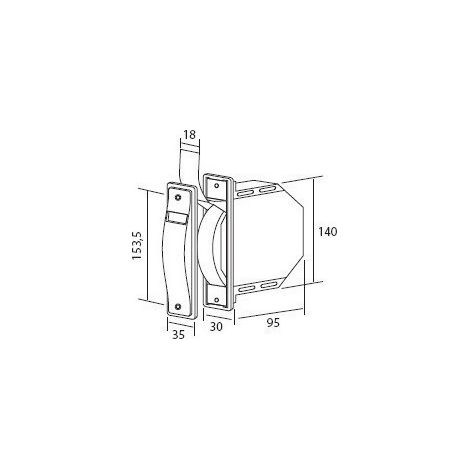 Recogedor Persiana 18Mm Universal Plastico Blanco Gaviota (1/2)
