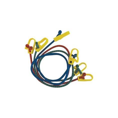 CORDA ELASTICA  ALLACCIABAGAGLI CON GANCI IN PVC- - ø mm.8x150cm. - 10 pezzi