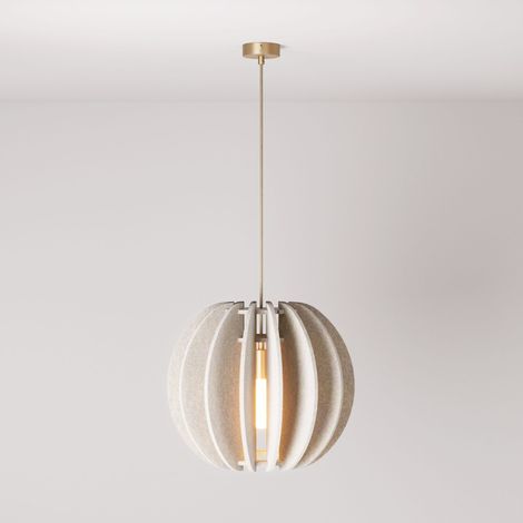 creative cables - Lampada a sospensione con paralume ellittico LAMPSHHADE in materiale fonoassorbente