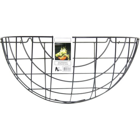 Esschert Design – Coupe murale en métal noir – Fer, résistant aux intempéries, 35,2 x 17,8 x 17,4 cm