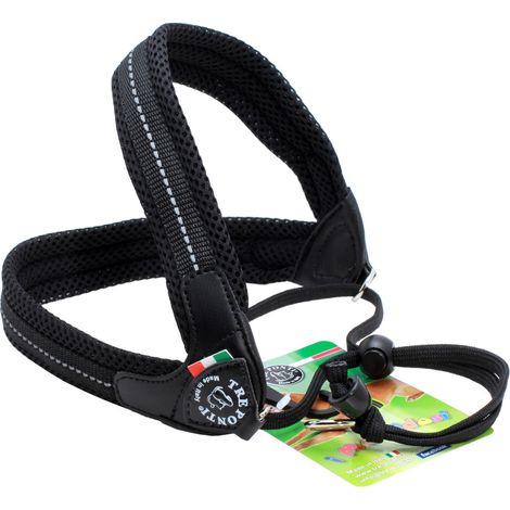 Filiyano-Harnais Tre Ponti Mesh Noir/sangle n° 1,5/ jusqu'à 4 kg