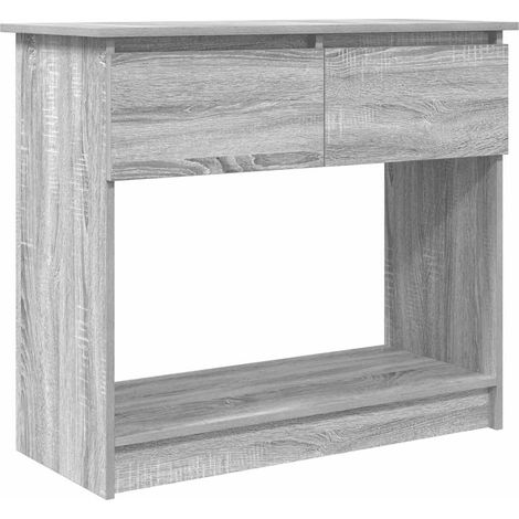 Maison Exclusive - Tavolo Consolle con Cassetti Grigio Sonoma 85,5x38,5x74,5 cm