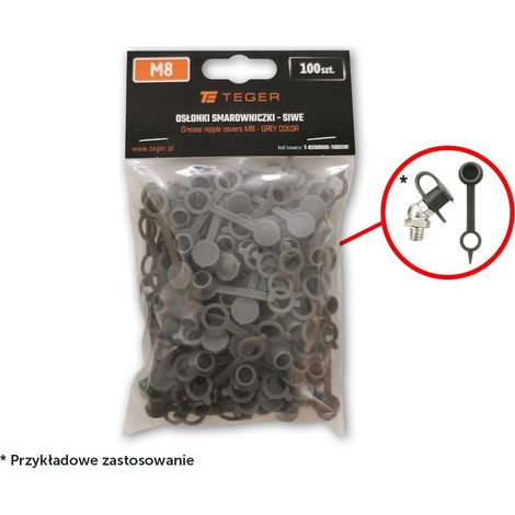Jeu de cache-graisseurs M8, gris, couleur émeraude (vendus par paquets de 100)
