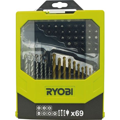 127471 Ryobi Bohrer- und Bit-Set 69-teilig.