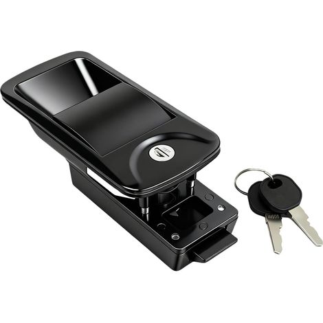 CCYKXASerrure de Porte de CampingCar,Serrure de Porte de Caravane avec Clés,en Alliage de Zinc Noir,pour Caravane,Remorque,Camping-Car,Voiture de Patrouille (1/5)