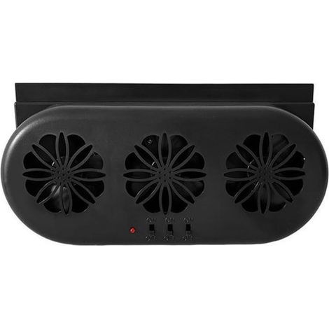 Ventilatore di scarico per auto, 3 ventilatori, ventilatore di circolazione dell'aria alimentato tramite USB, alimentazione USB e solare, ventilatore silenzioso, ventilatore di raffreddamento (1/5)