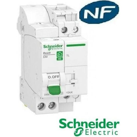 Schneider – Combiné disjoncteur télérupteur 1P N 16A – Courbe C – Embrochable – R9ECL616 – Pour installation rapide et sécurisée