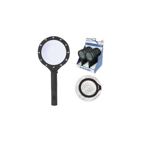 LENTE INGRANDIMENTO LED IN PLASTICA- - 0,2W - 15 lumen - 12 pezzi