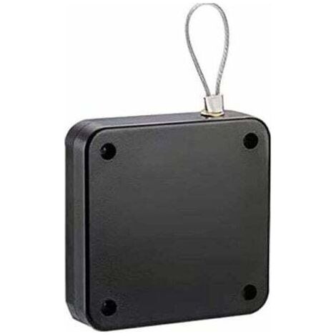 Automatischer Türschließer, geräuschloser Türschließer mit Schnurzug, Schiebetürschließer, Türschließer für den Haushalt, kein Bohren erforderlich, Tragkraft ca. 20 kg, verstellbarer Türschließer, aut