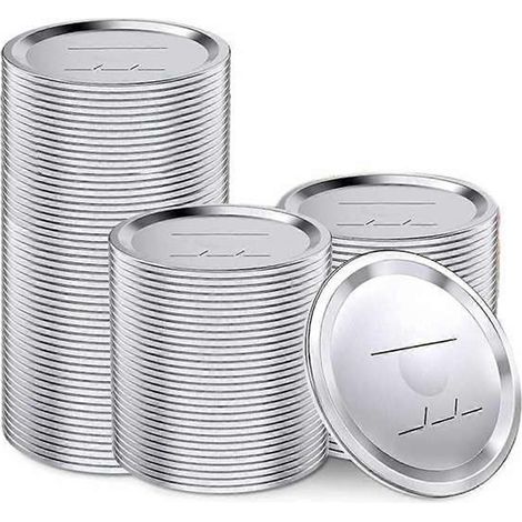 Lot de 100 pièces wide bouche canning couvercles pour boule, kerr pots, 86 mm leakproof mason pot couvercles, split (1/5)