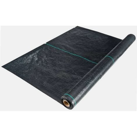 Werka Pro – Toile anti-mauvaises herbes noire 100g/m² – Polyéthylène tissé 1 x 50m – Permet une meilleure aération du sol - 100g-m2