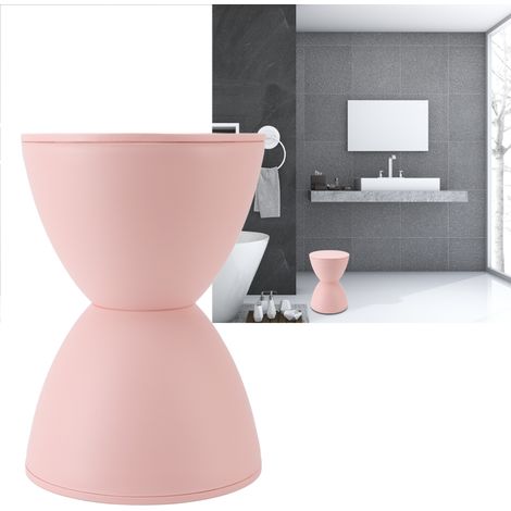 Tabouret minimaliste moderne nordique en plastique, tabouret rond décontracté pour la maison, tabouret créatif pour se changer de chaussures, tabouret pour cabine d'essayage de salle de bain, tabouret (1/5)
