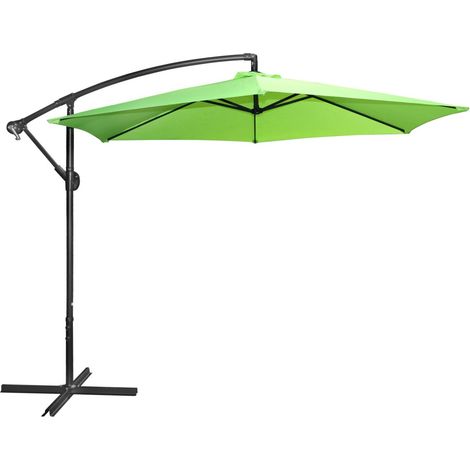Ombrellone decentrato rotondo verde mela - Diametro 300 cm