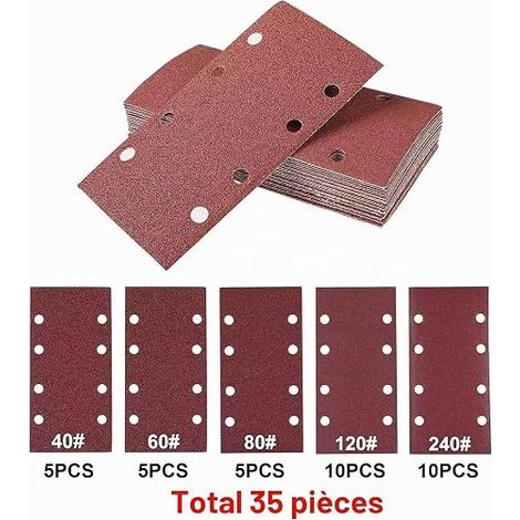 Feuilles Abrasives pour Ponceuse Vibrante 93 x 185 mm (1/4)