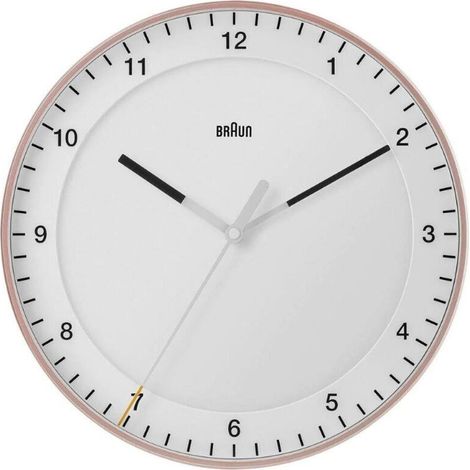Braun bc 17 pw dcf radio horloge murale rose/blanc