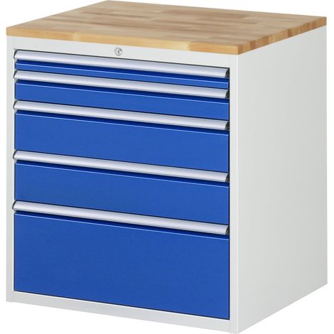 Rau Schubladenschrank Buche-Top und 5 x Schubl.-XL 1x60 1x90 2x150 1x270mm (1/5)