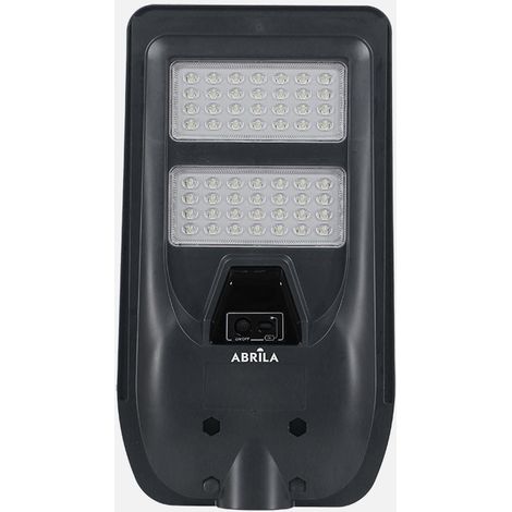 Lampe de jardin LED solaire 100W 6500K Gris 1400lm IP65 avec capteur de mouvement et capteur crépusculaire (1/2)